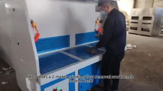 Metalen slijptafel met stofafzuiging